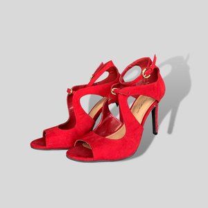 Christiano Siriano Red Suede Heels